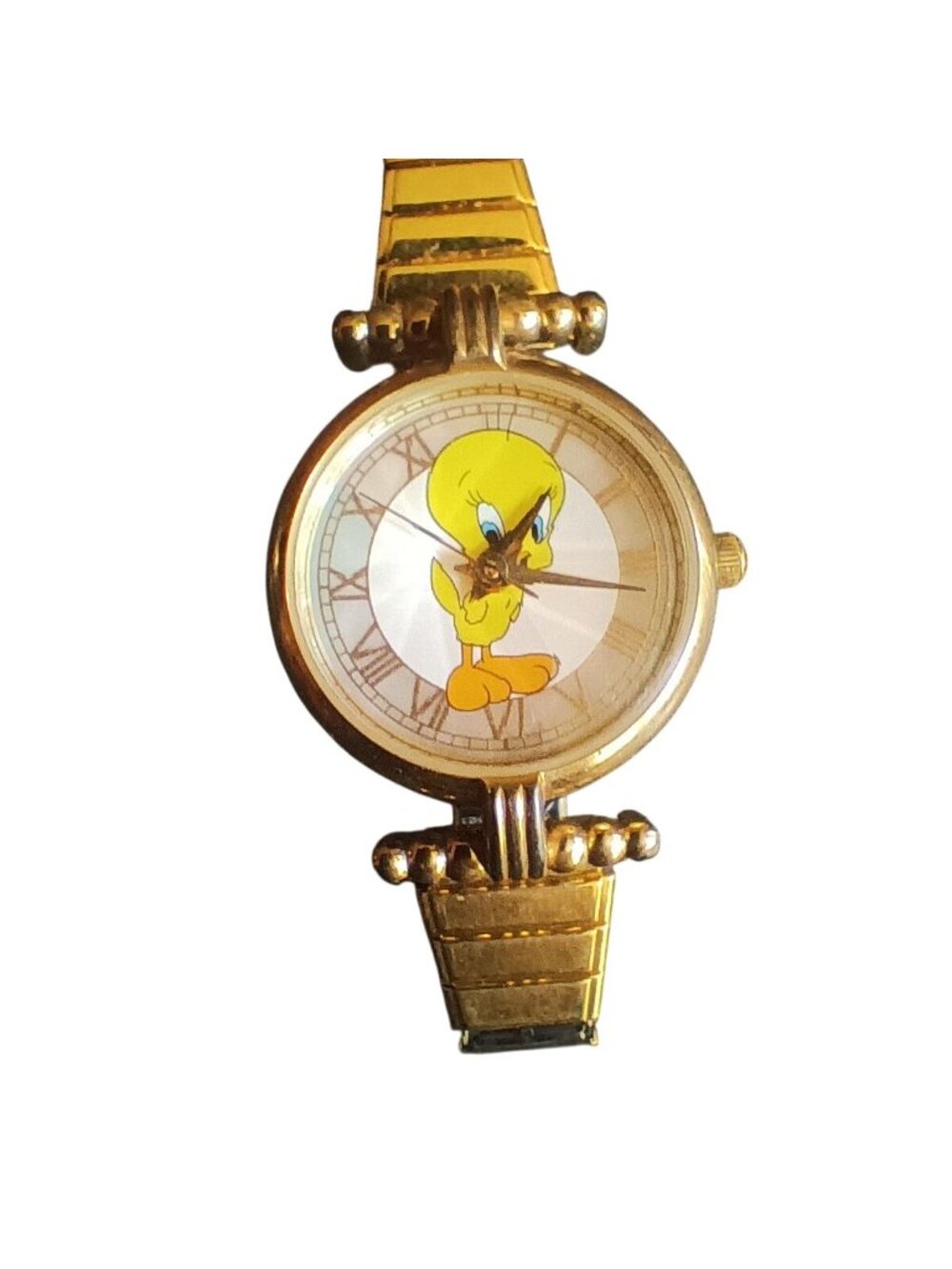 Tweety Bird Warner Bros Collectors Watch Gold-Tone Quartz Dead Battery